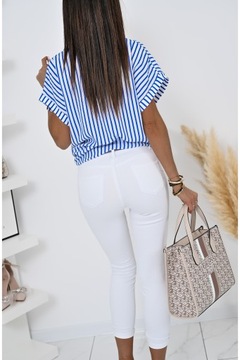 ЛЕГКАЯ РУБАШКА В ПОЛОСКУ, ЗАВЯЗАННАЯ НИЗУ! WZ.2