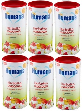 ФРУКТОВЫЙ ЧАЙ HUMANA ПОСЛЕ 8 МЕСЯЦЕВ 200г x6 6 уп.