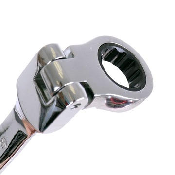 Ключи рожковые, с храповым механизмом, сломанные, шарнирные, сталь CrV, 12 шт., 8-19 мм