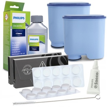 Фильтр для кофемашины PHILIPS 5400 2200 3200 Latte Go + таблетки + средство для удаления накипи