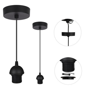 Ссылка на потолок подвесной лампы с черной нитью E27 102.5см