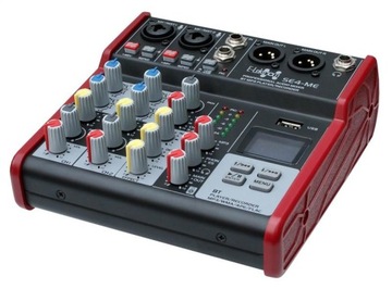 4 kanałowy mixer E-Lektron SE-4 USB/Bluetooth +48V