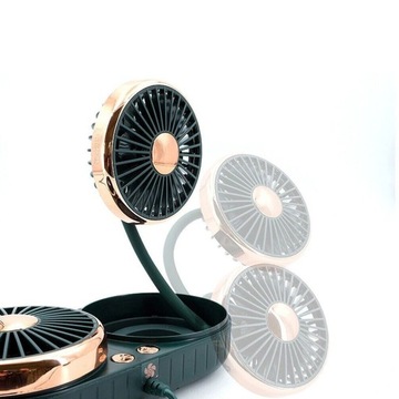 АВТОМОБИЛЬНЫЙ ВЕНТИЛЯТОР 360° ДВОЙНОЙ USB-ВЕНТИЛЯТОР