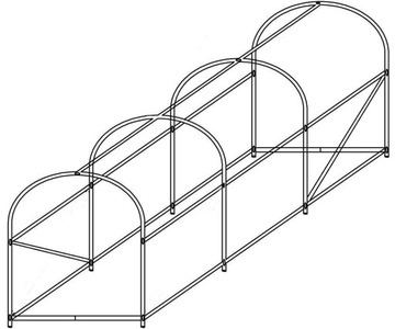 ФОЛЬГЕННЫЙ ТУННЕЛЬ 10м2 САДОВАЯ ТЕПЛИЦА 4х2,5м УФ-4