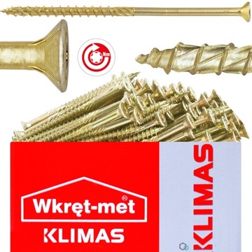 WKRĘTY CIESIELSKIE KMWHT 6x120 TORX ŁEB STOŻKOWY KLIMAS 100sztuk