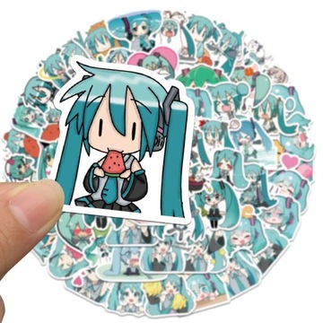 65 sztuk naklejek Hatsune Miku
