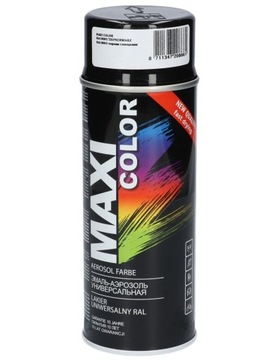 MAXI COLOR lakier akrylowy 9005 czarny mat 400ml