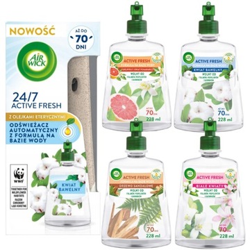 Air Wick Active Fresh Komplet Zestaw + 4szt Wkład