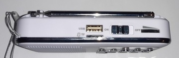 МАЛЕНЬКИЙ ПОРТАТИВНЫЙ FM-РАДИО с USB SD MP3 + АККУМУЛЯТОР