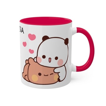 Kubek BUBU LOVES DUDU + imię Walentynki Prezent