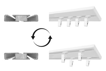 АЛЮМИНИЕВЫЙ ПОТОЛОЧНЫЙ рейлинг двойной одинарный потолочный карниз 130 см