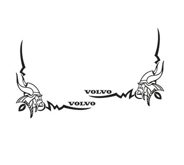 Naklejka VOLVO na szybę VIKING wewnętrzna biała AFLED truck accesories