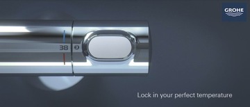 GROHE термостатический смеситель для душа + тропический душ Reihe 30x19 с полкой