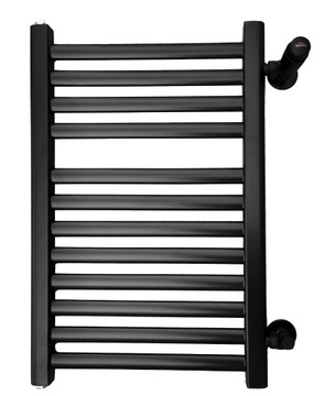 GRZEJNIK ŁAZIENKOWY boczny 50 cm czarny mat strukturalny ŁP 675/440