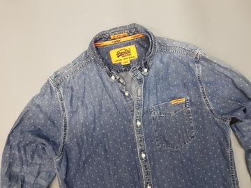 SUPERDRY męska koszula jeansowa jeans L