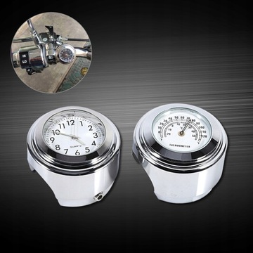 РУЛЬ ДЛЯ МОТОЦИКЛА, ЛЕГКИЕ ЧАСЫ И ТЕРМОМЕТР, УДАРОПРОЧНЫЙ