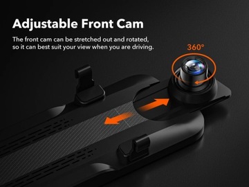 Wolfbox G930 4k зеркало заднего вида передняя и задняя GPS-камера для автомобиля