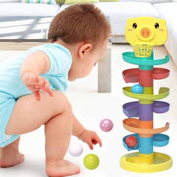 Вращающаяся игрушка для метания и катания мяча на уровне 2, 3, 4, 7.