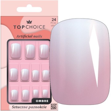TOP CHOICE SZTUCZNE PAZNOKCIE OMBRE KWADRATOWE 78446