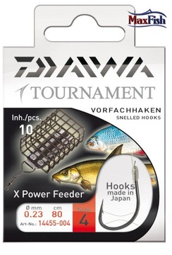 ТУРНИРНЫЕ КРЮЧКИ DAIWA С ФИДЕРНЫМ РИГЕРОМ №6