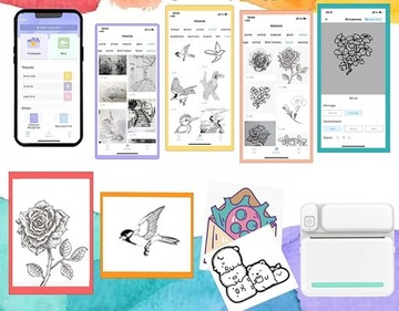 Портативный мини-термопринтер для детей C19, зеленый, Bluetooth Drukuś