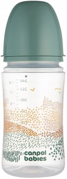CANPOL Butelka antykolkowa EasyStart 240ml MOUNTAINS ze smoczkiem 3m+