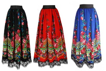 Spódnica folk CLEO góralska midi / maxi