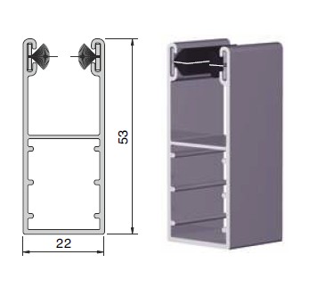 РУКОВОДСТВО ПО НАРУЖНЫМ РОЛЬСТАВНЯМ 53 ММ СЕРЫЙ БАЗАЛЬТ АКЦИЯ