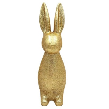 KRÓLIK WIELKANOCNY ZŁOTY BROKATOWY FIGURKA DO STROIKA 30 cm