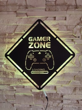 lampka panel LED pilot zasilanie sieciowe PAD PS 5 dla gracza Gamer Zone