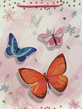 torebka prezentowa motyl motyle ok 26x32x10c
