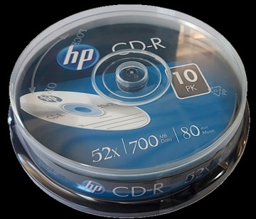 CD-R HP 700МБ - 10 шт + конверты + маркер