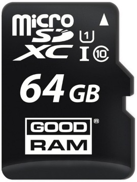 KARTA PAMIĘCI microSD GOODRAM UHS1 CL10 64GB + ADA