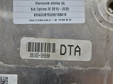 JEDNOTKA ŘÍZENÍ MOTORU 39160-2A930 KIA OPTIMA IV 1.7 CRDI (D4FD)