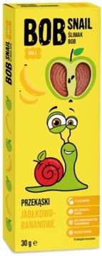 ŚLIMAK Bob Snail ROLL ZAWIJAS jabłko-banan 30 g PRZEKĄSKA OWOCOWA NATURALNA