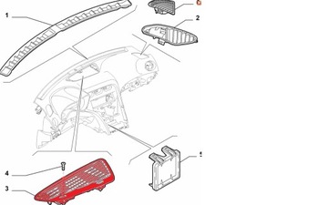 ALFA ROMEO 159 MŘÍŽKA VENTILACE DIFUZOR KOKPIT OEM