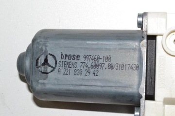 MERCEDES S350 W221 2008 MOTOR ZVEDAČ OKNO LHD ZADNÍ LEVÝ STRANA