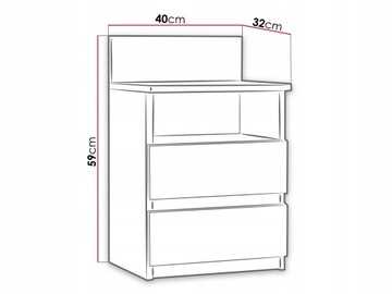 БЕЛЫЙ ПРИМОЧНЫЙ ШКАФ СТОЛИК ДЛЯ СПАЛЬНИ БЕЛЫЙ ШКАФ БЕЛЫЙ M1 40см
