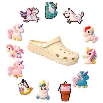 12szt CHARMS DO CROCS UNICORN PRZYPINKI JEDNOROŻEC