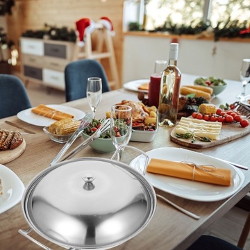 СКОВОРОДА С КРЫШКОЙ НЕРЖАВЕЮЩАЯ СТАЛЬ НАНЯЗКА Посуда