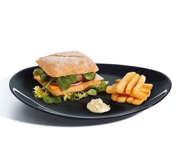Тарелка для стейка 30 x 26 см черная FRIEND'S LUMINARC