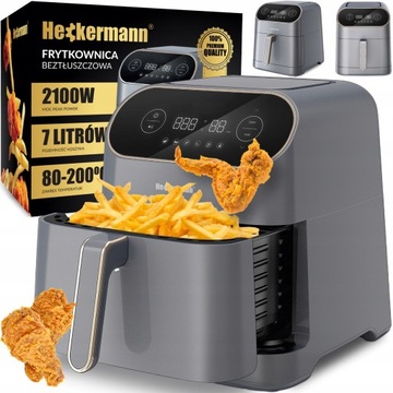 FRYTKOWNICA BEZTŁUSZCZOWA PIEKARNIK AIR FRYER FRYTOWNICA MISA 2100W XXL 7L