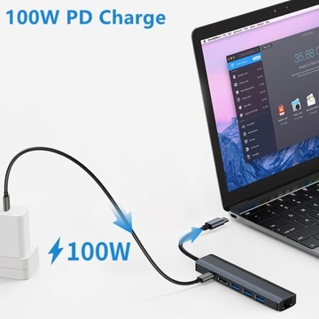 BYL-2210 Адаптер USB-C/Type-C к USB-концентратору 6 в 1