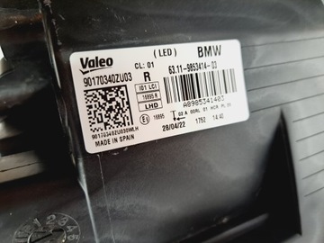 BMW I3 FACELIFT SVĚTLO PRAVÁ LED 9853414
