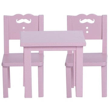 DOLLHOUSE STOLIK I KRZESŁA MEBLE DZIECIĘCE LLWL