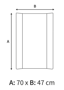 PRZEWIJAK Twardy Usztywniany Łóżeczko na Komodę 70x47 cm ALBERO MIO