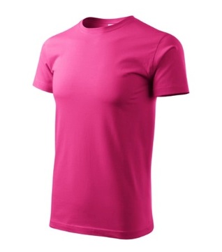 Wytrzymała Koszulka bez szwów bocznych HEAVY NEW Purpurowa Bawełna 2XL