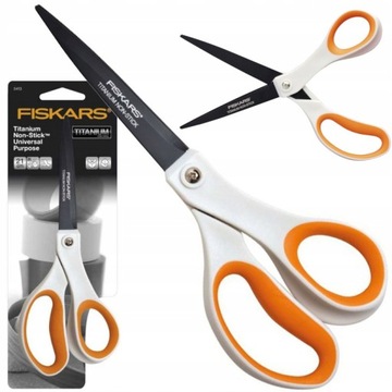 NOŻYCZKI UNIWERSALNE TITANIUM FISKARS 21CM PRAWORĘCZNE OSTRE WYTRZYMAŁE