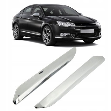 ХРОМИРОВАННАЯ НАКЛАДКА НА БАМПЕР CITROEN C5 X7, 2 ШТ.