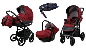 BabyLux Wózek 4w1 dziecięcy AXEL ALU + baza ISOFIX